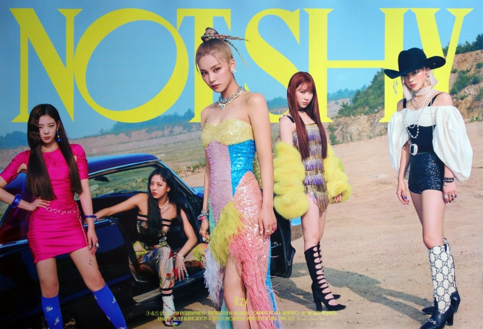 ITZY Not Shy Version A Poster Yellow KR Multimedia