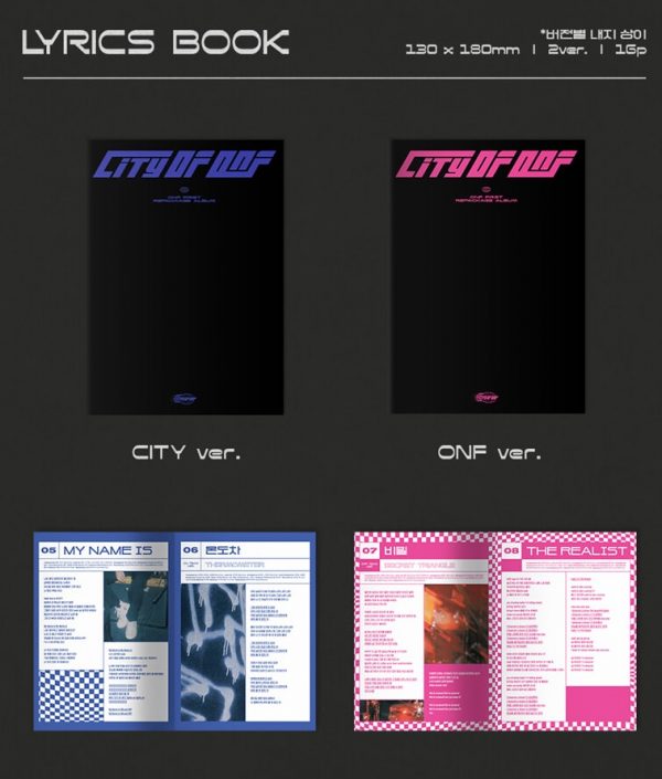 ONF Repackage Album Vol. 1 - CITY OF ONF (Poster Included) - KR Multimedia