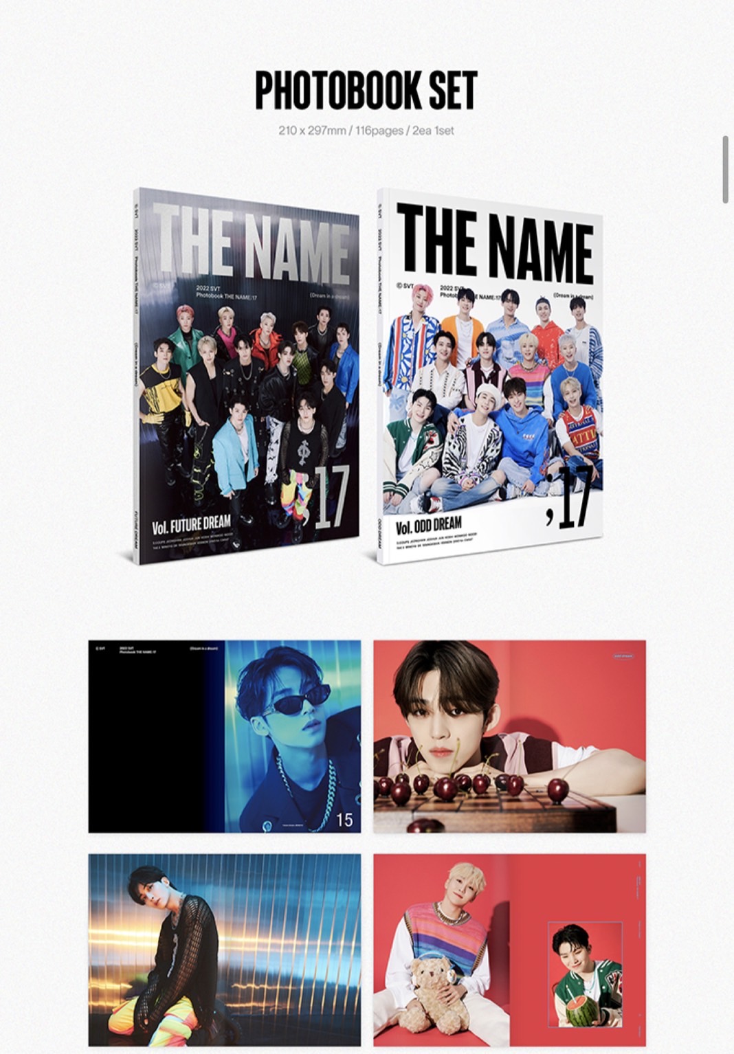 thumbnail image 2 of SEVENTEEN 2022 SVT Photobook 'THE NAME;17' – POB Instant Photo Card Set & Mini Photos 2 of 3