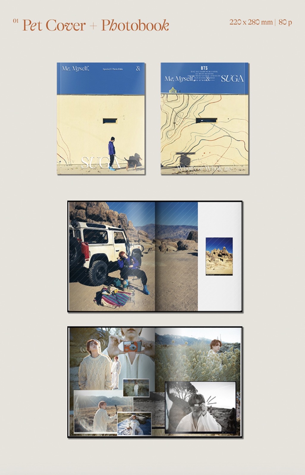 BTS SUGA SPECIAL 8 PHOTO-FOLIO ME, MYSELF, AND SUGA WHOLLY OR WHOLE ME