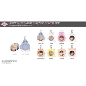 [Pre-order – Week 1 POB] Stray Kids DO IT Pop-Up Store MD - Soft Face Badge & SKZOO Cover Set (22 pts)