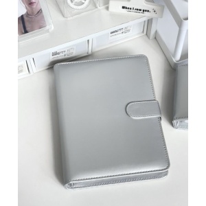 Soft Leather Photocard Collection Binder / Photocard holder (Silver)