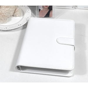 Soft Leather Photocard Collection Binder / Photocard holder (White)