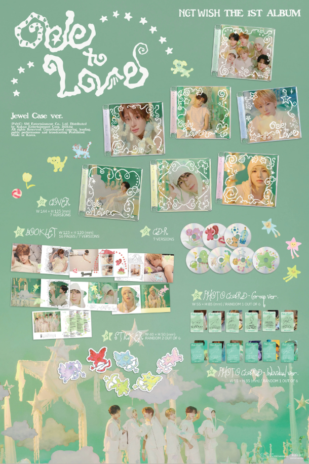 NCT WISH Vol 1 Ode To Love Jewel Case Version Random Version NCT WISH Vol 1 Ode To Love Jewel Case Version Random Version