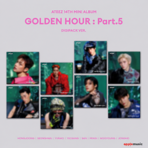 [Pre-Order] ATEEZ 14th Mini Album - GOLDEN HOUR : Part 5 (Digipack Version) Random W/ Applemusic POB