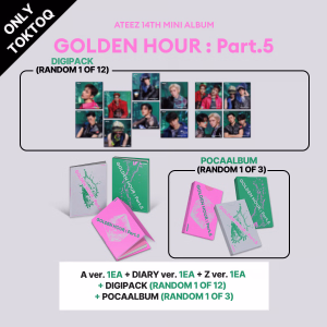 [Pre-Order] ATEEZ 14th Mini Album - GOLDEN HOUR : Part 5 W/ TOKTOQ SET POB