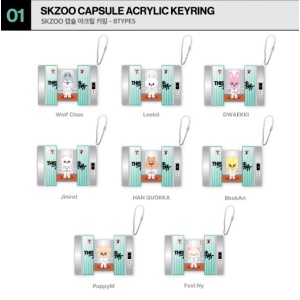 [Week 1 POB / Pre-order] Stray Kids - THIS & THAT Official MD - SKZOO Capsule Acrylic Keying (15 pts)