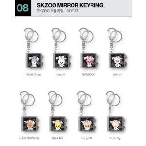 [Week 1 POB / Pre-order] Stray Kids - THIS & THAT Official MD - SKZOO Mirror Keyring (12 pts)