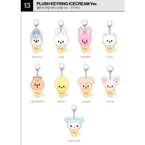 [Week 1 POB / Pre-order] Stray Kids - THIS & THAT Official MD - SKZOO Plush Keyring Ice Cream version (22 pts)